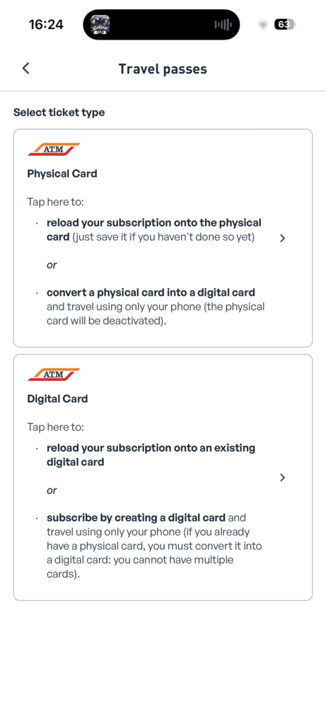 選擇 Digital Card